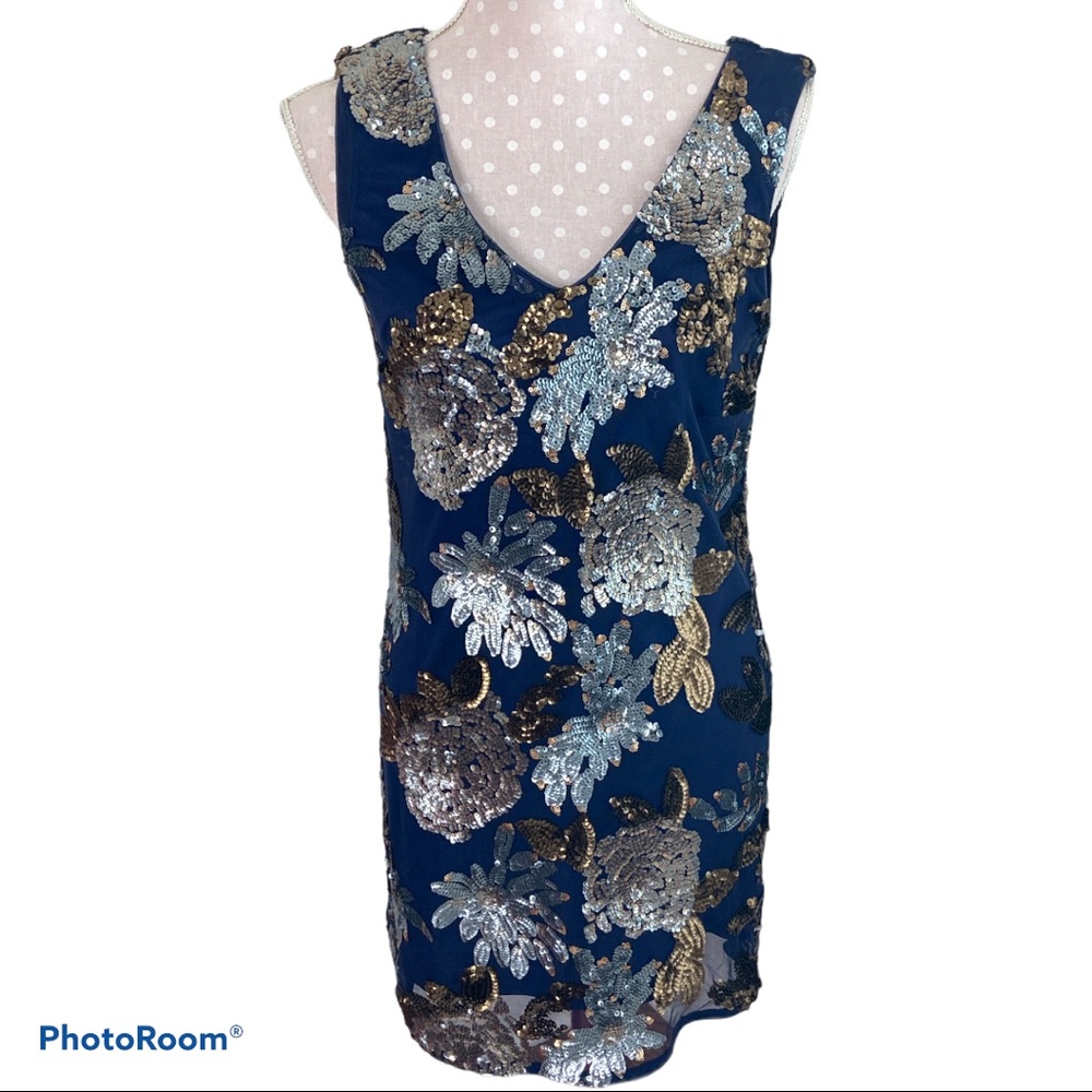 Francisca’s Alya Floral Sequin Dress Sz S